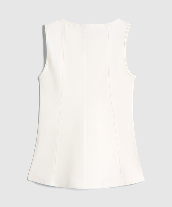 Camiseta Unicolor con Pinzas para Mujer image number null