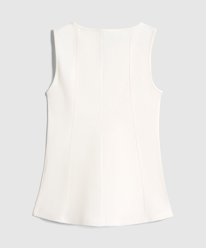 Camiseta Unicolor con Pinzas para Mujer