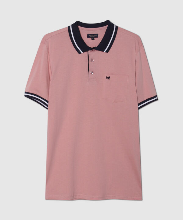 Polo Cuello Y Puños Tejidos, Jersey Unicolor, Regular ­Fit Con Bolsillo, Magia En El Caribe Linea Moda