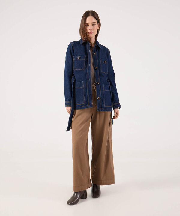 Pantalon Cargo Unicolor  image number null