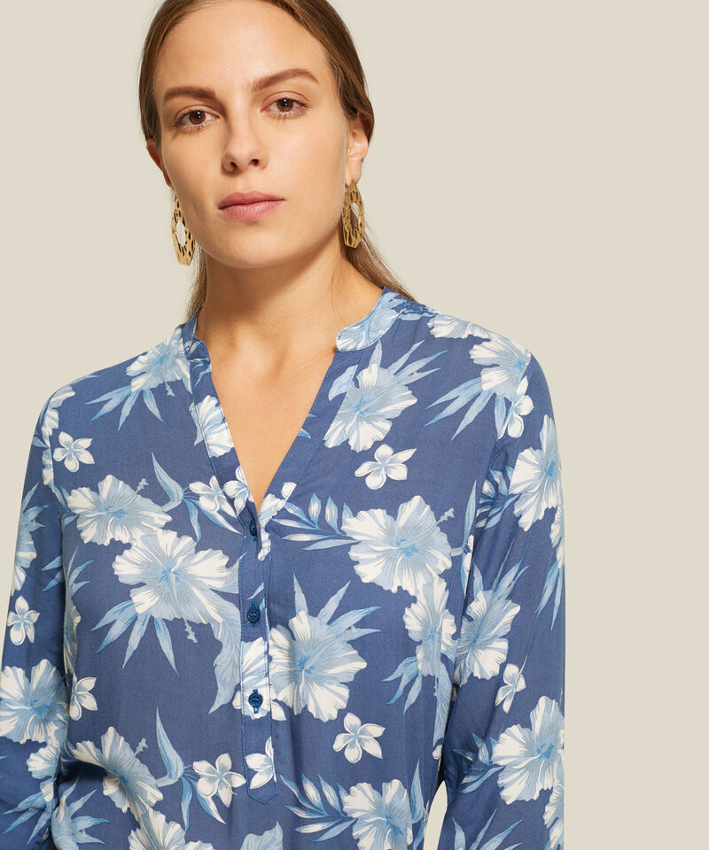 Blusa Fluida Con Cuello Neru Para Mujer