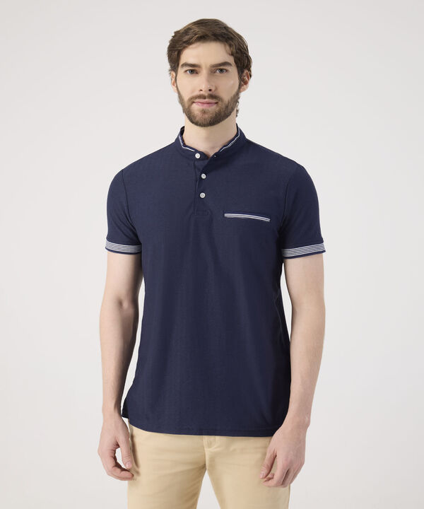 Polo Cuello Mao Unicolor Con Bolsillo Ribete image number null