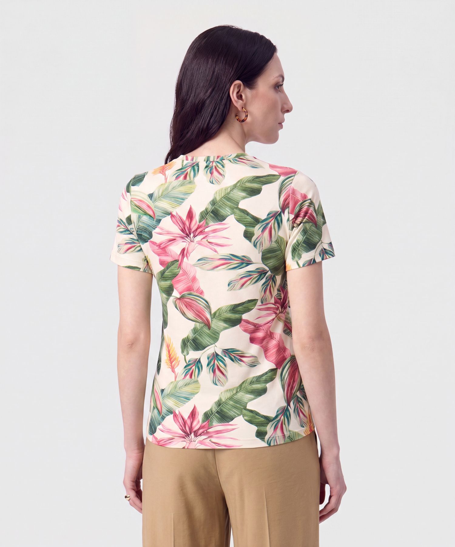 Camiseta Cl&aacute;sica Manga Corta Para Mujer