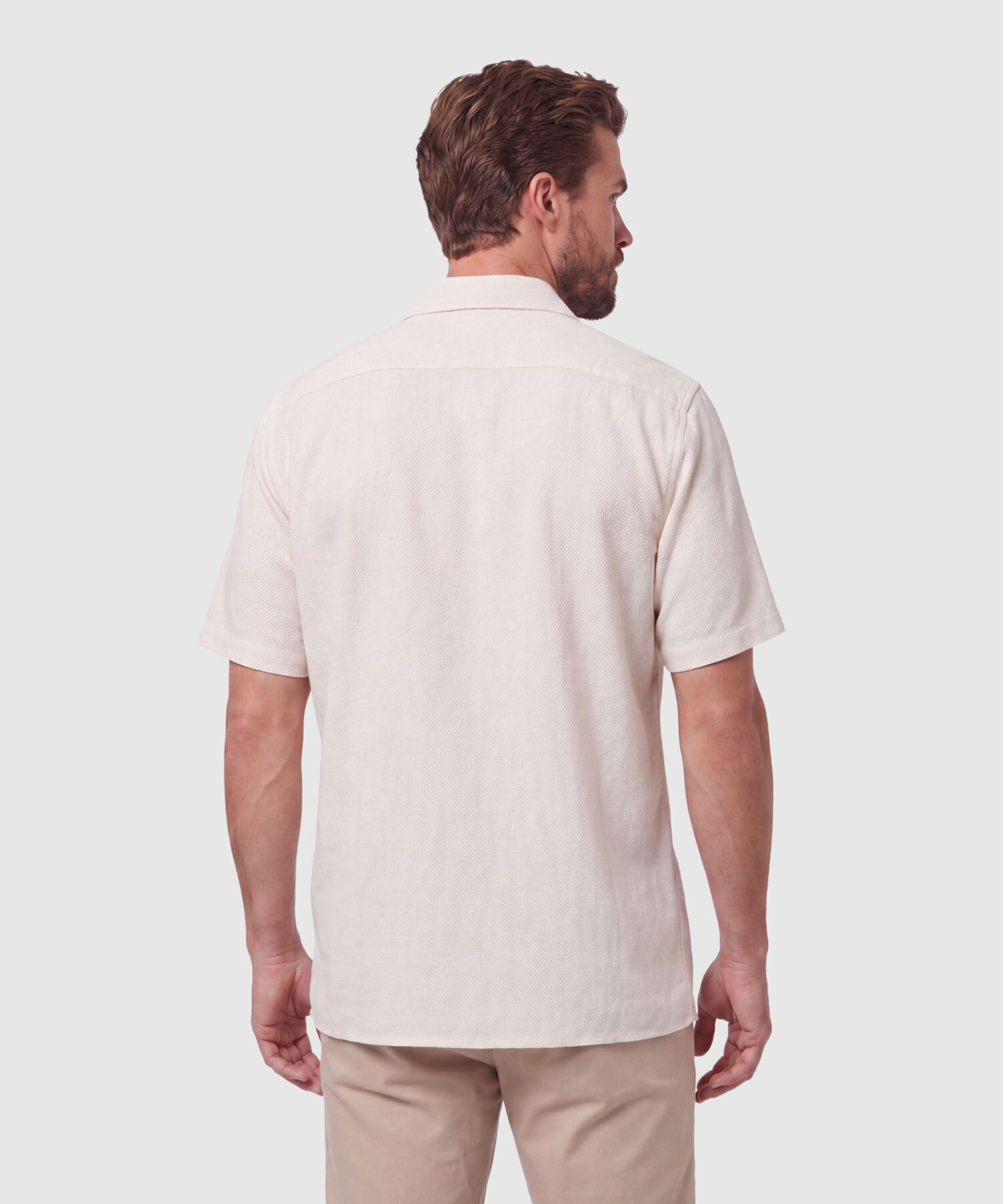 Camisa Manga Corta Texturizada Hombre