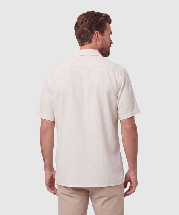 Camisa Manga Corta Texturizada Hombre