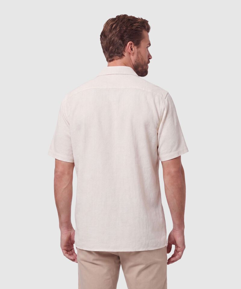 Camisa Manga Corta Texturizada Hombre