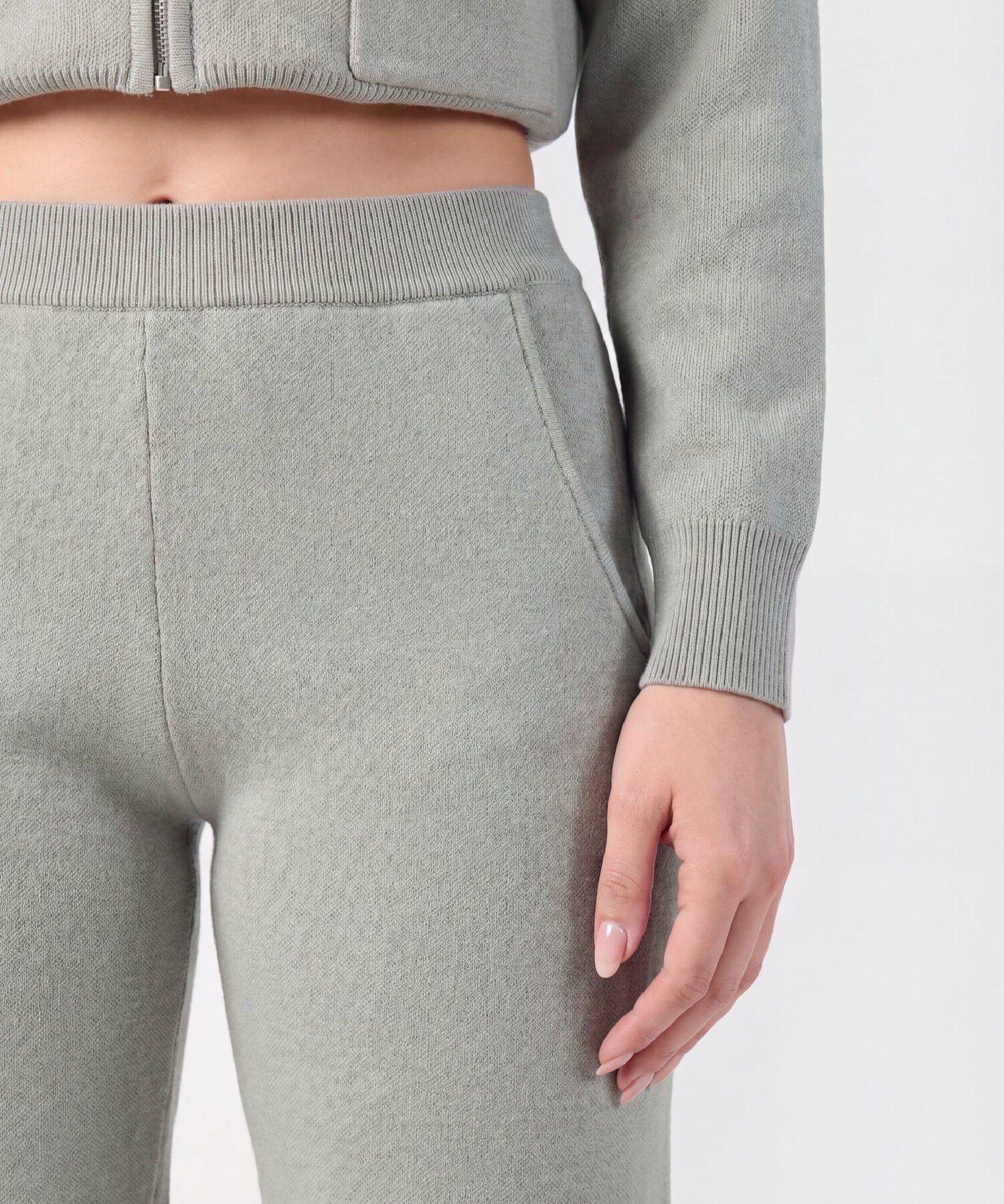 Pantal&oacute;n Jogger En Tejido De Punto Para Mujer