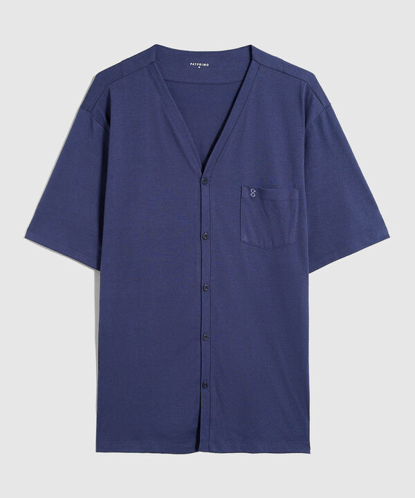 Conjunto Pijama Camiseta Cuello V Pantalon Preteñido Para Hombre image number null