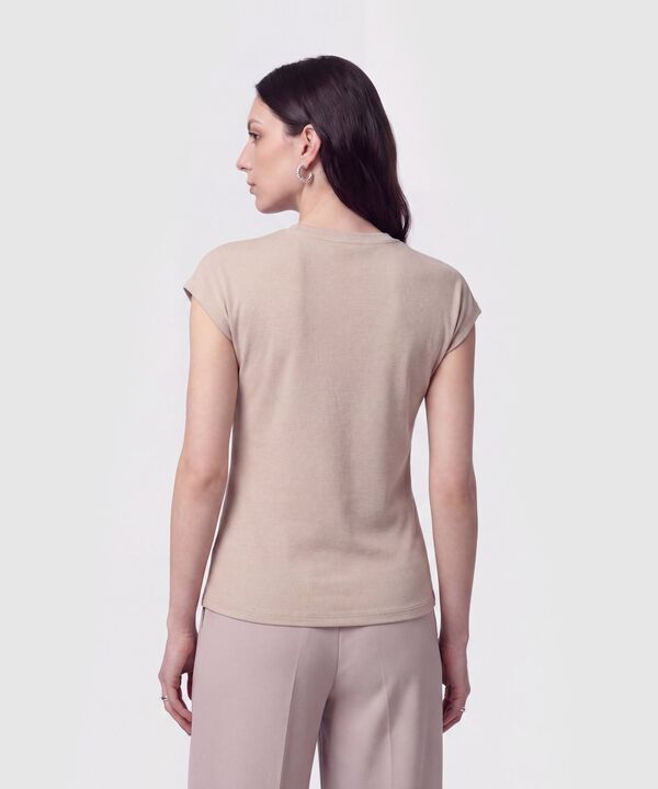 Camiseta Manga Corta Texturizada Para Mujer