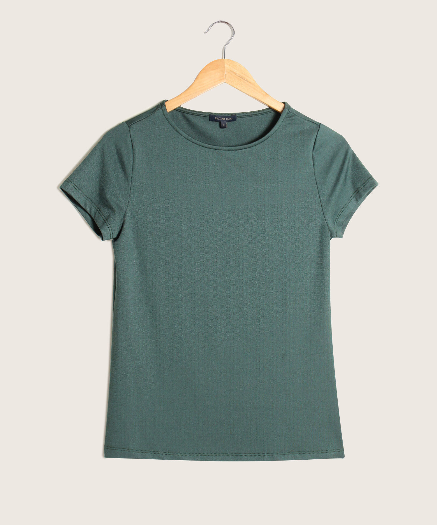 Camiseta Manga Corta Cuello Redondo Unicolor