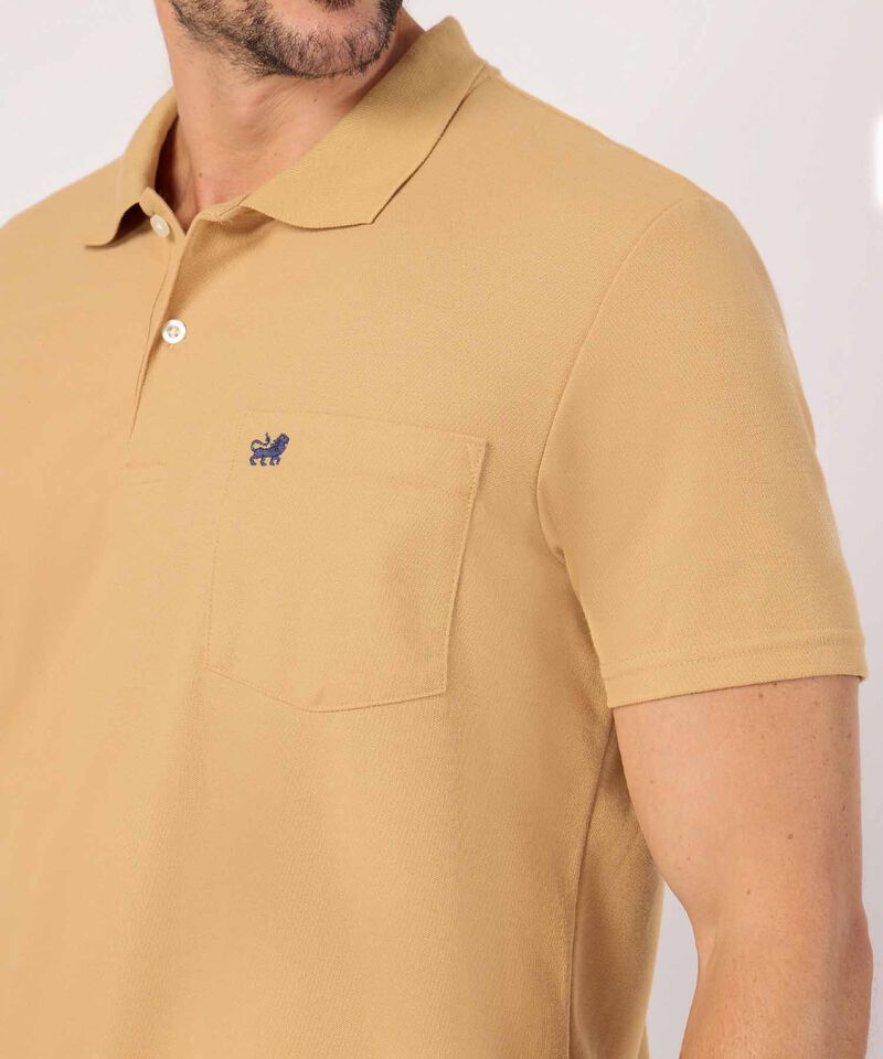 Polo Unicolor Con Bolsillo 