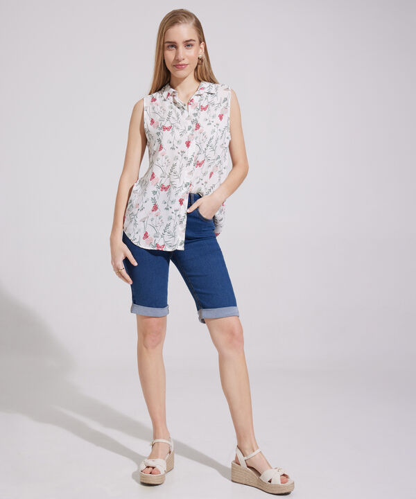 Camisa Manga Sisa Estampada