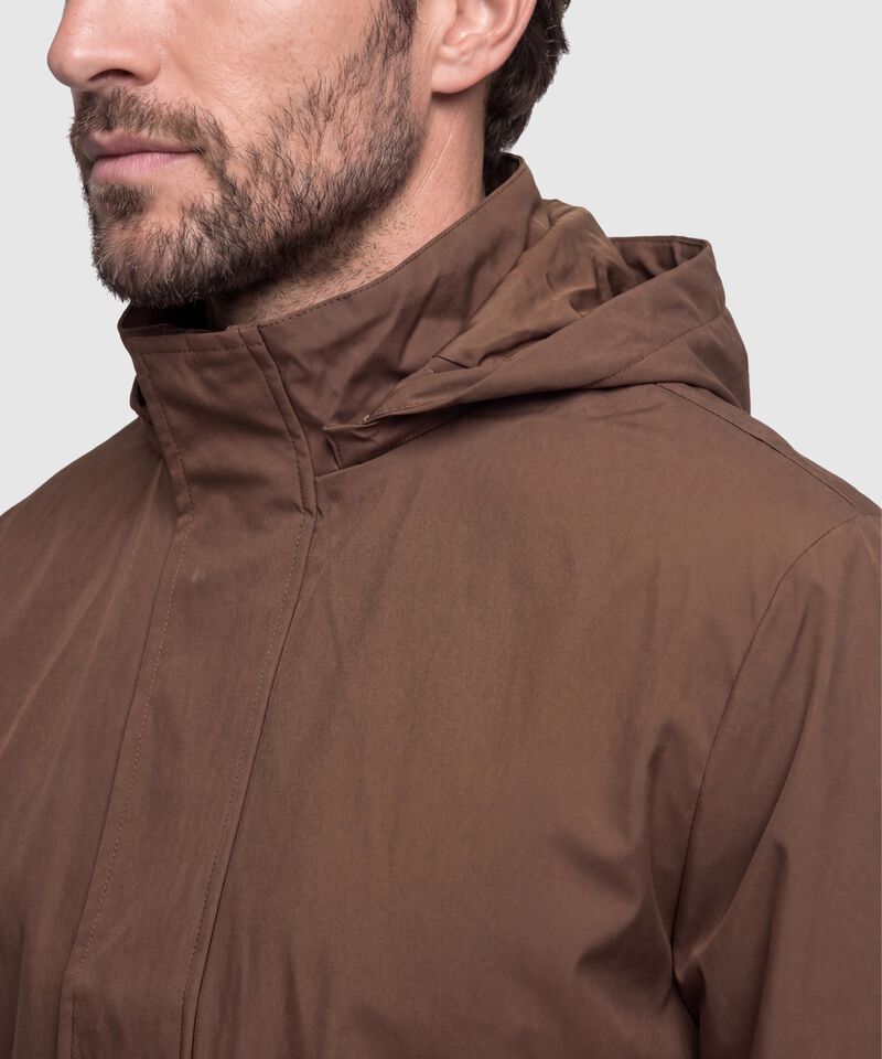 Chaqueta Unicolor con Capucha Para Hombre