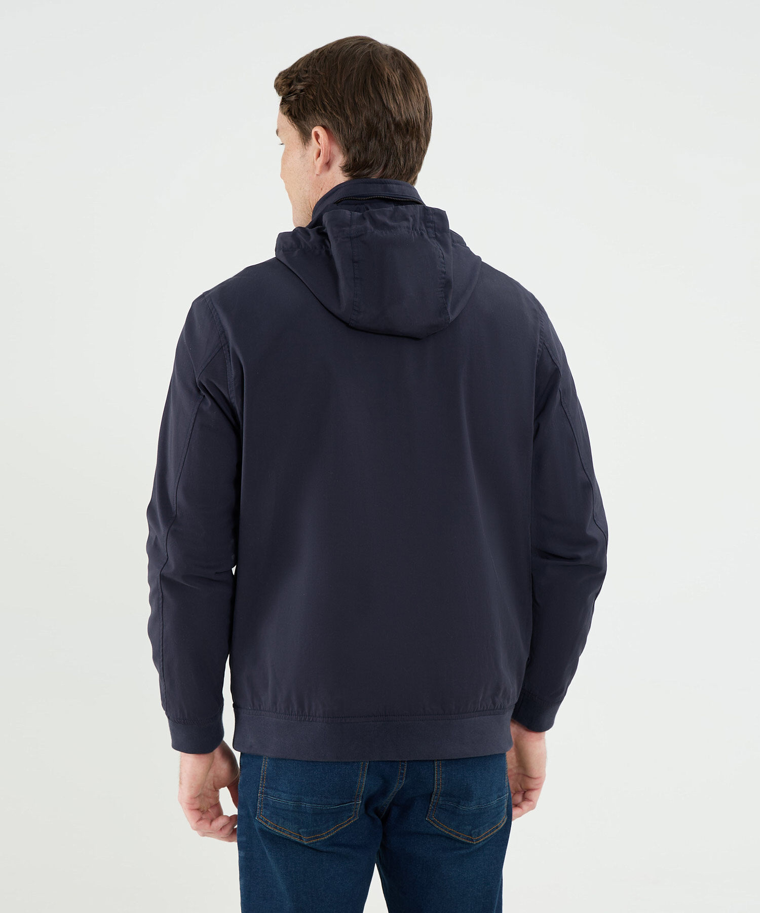 Chaqueta Cuello Alto Forrada Para Hombre