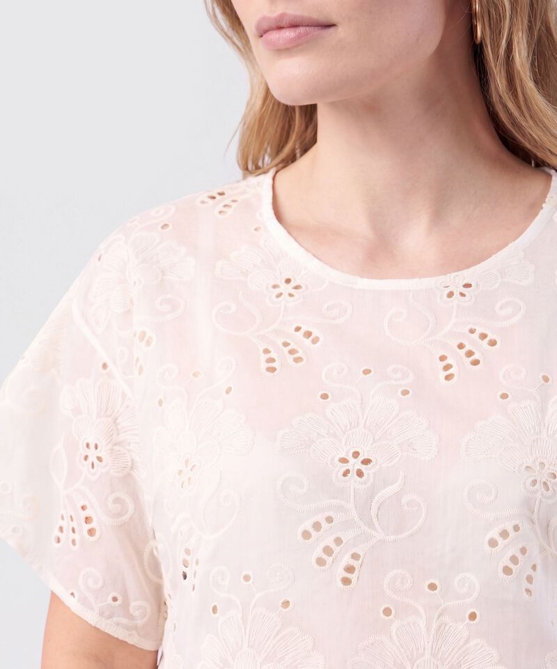 Blusa Ojalillo Manga Corta Mujer