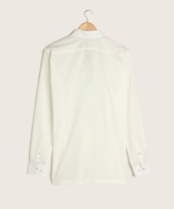 Camisa Guayabera Manga Larga Cuello Camisero