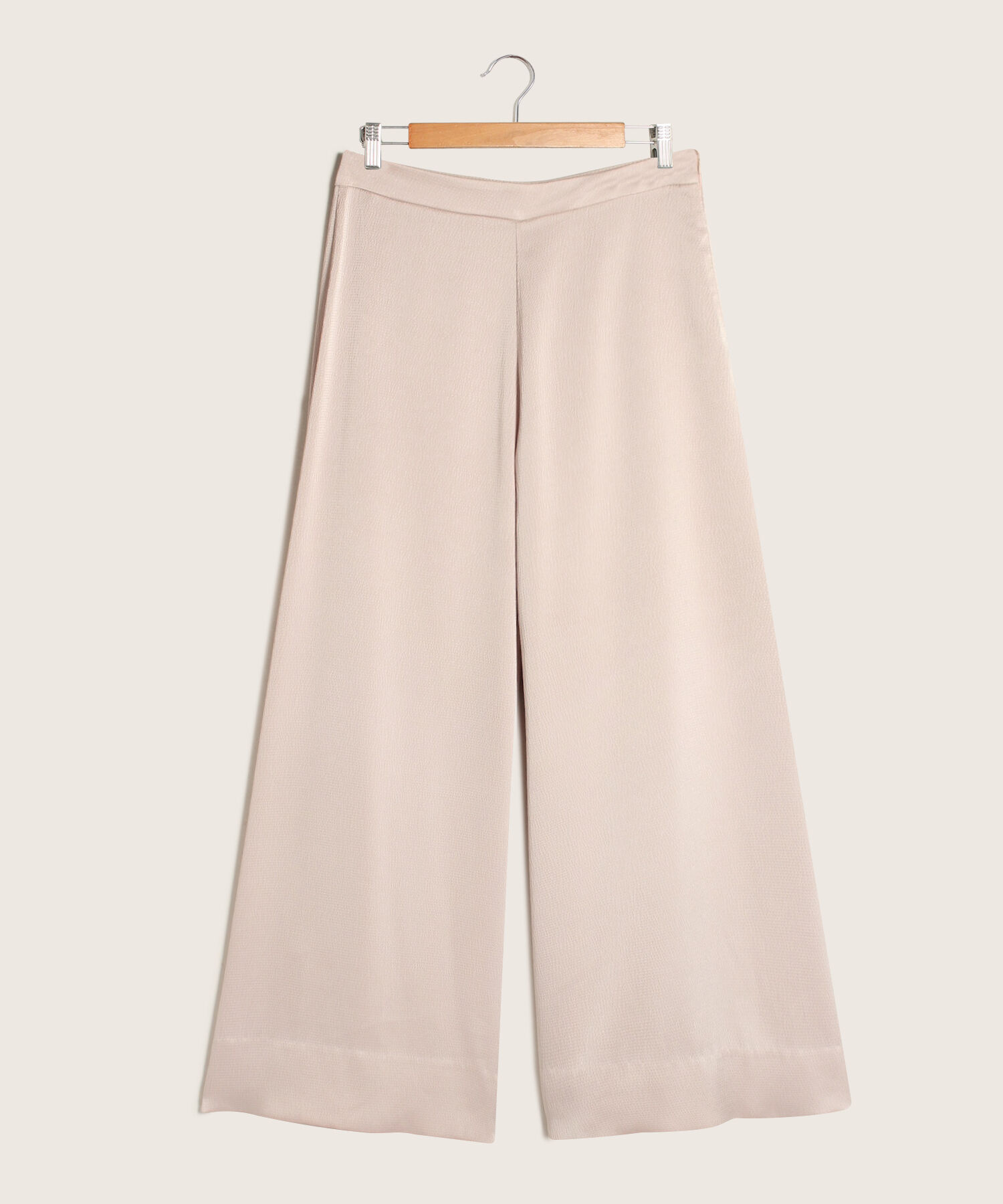 Pantalon Palazzo Fluido Unicolor Tela Textura Compra Online Patprimo