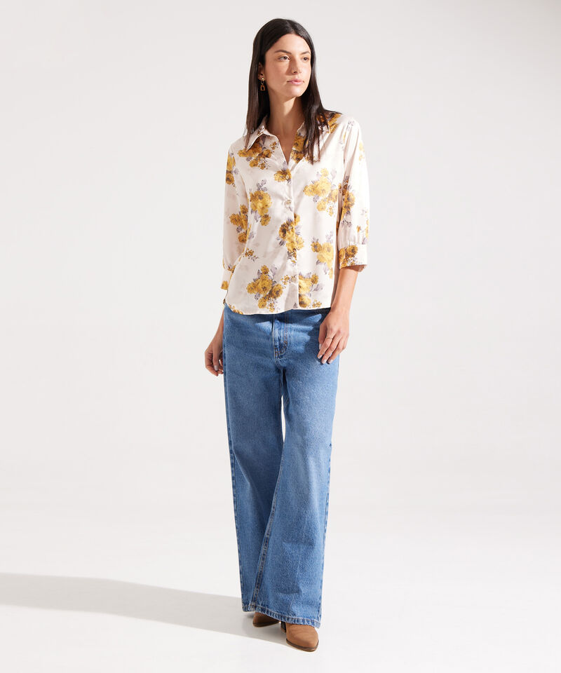 Camisa Manga 3/4 Estampada