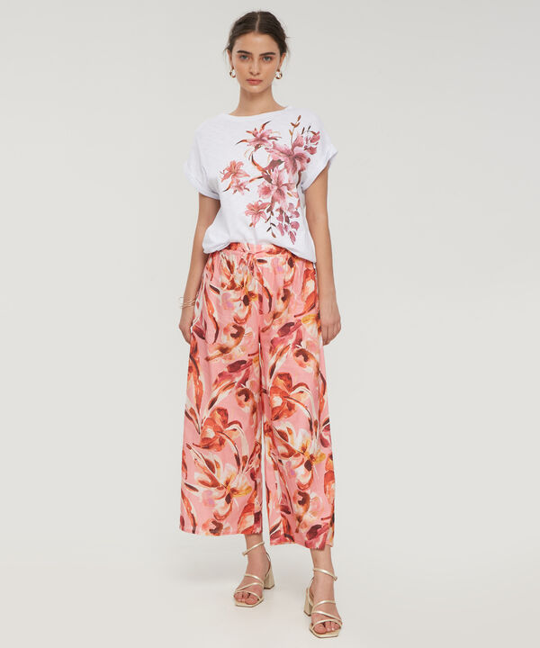 Pantalón Estampado Con Elástico Interno En Pretina image number null