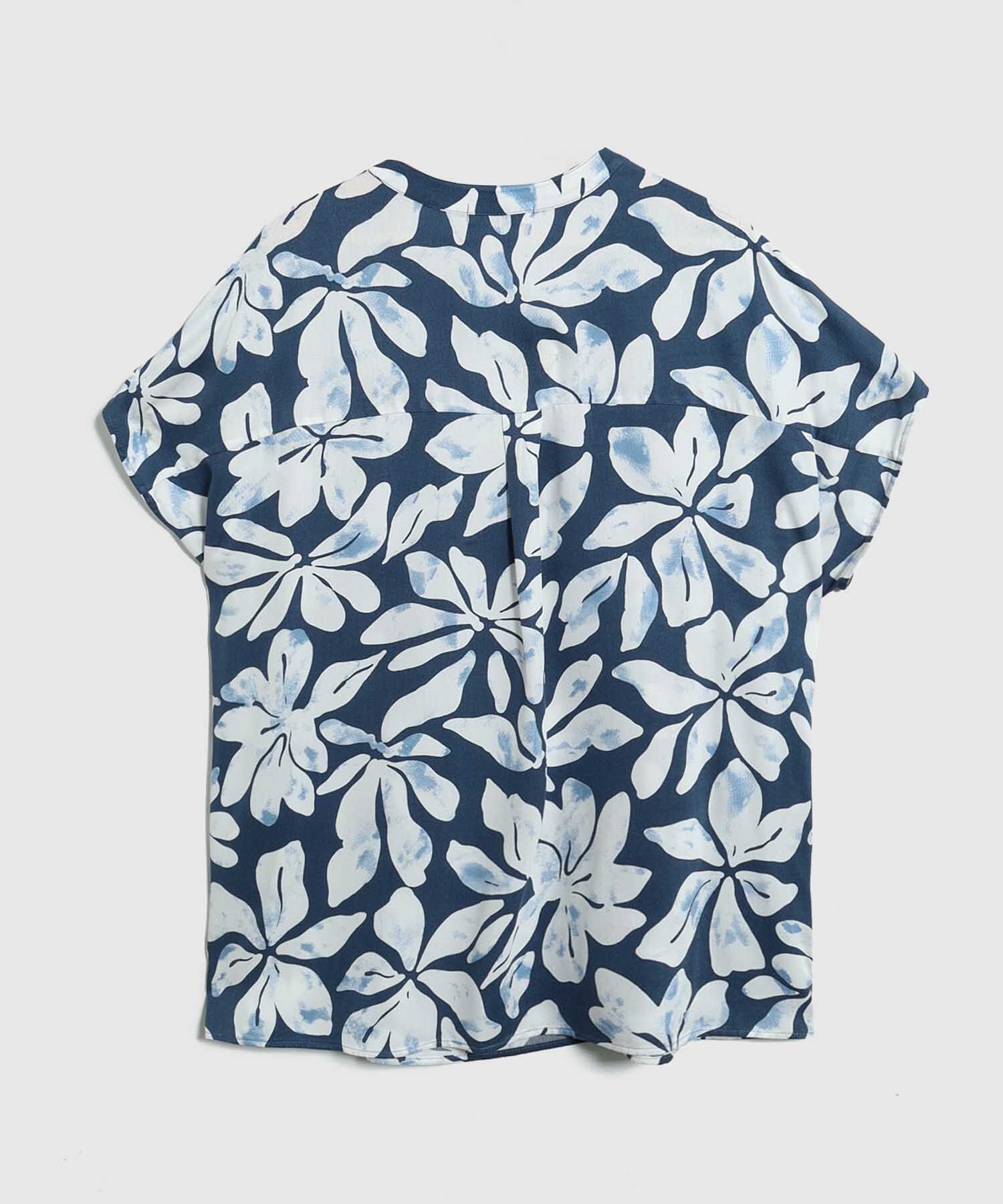 Blusa Estampada Con Cuello En V Para Mujer Curvy