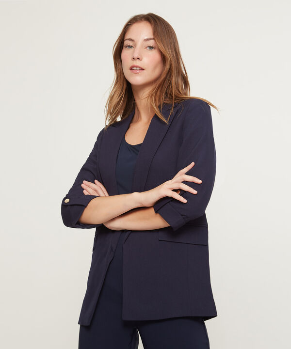 Blazer Unicolor Con Charretera