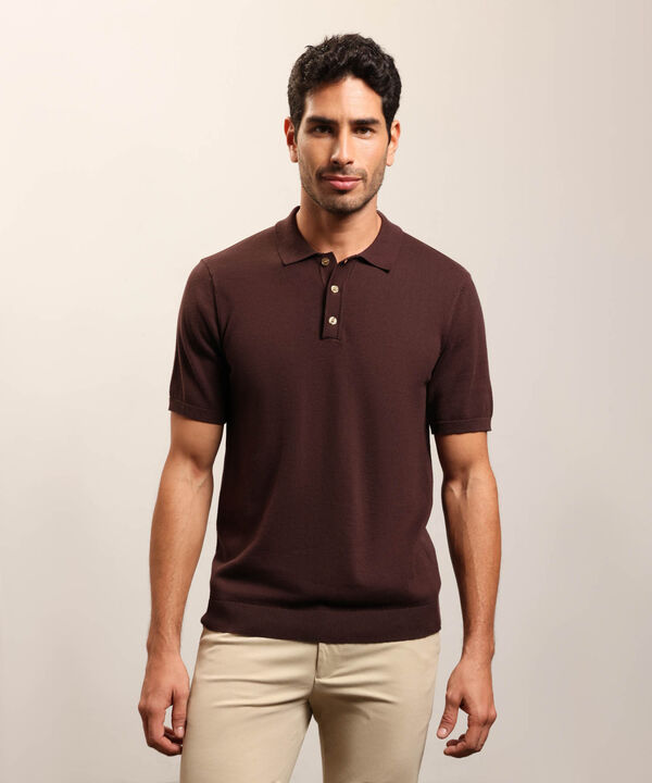 Polo De Punto Manga Corta Estilo Cl&aacute;sico Para Hombre image number null