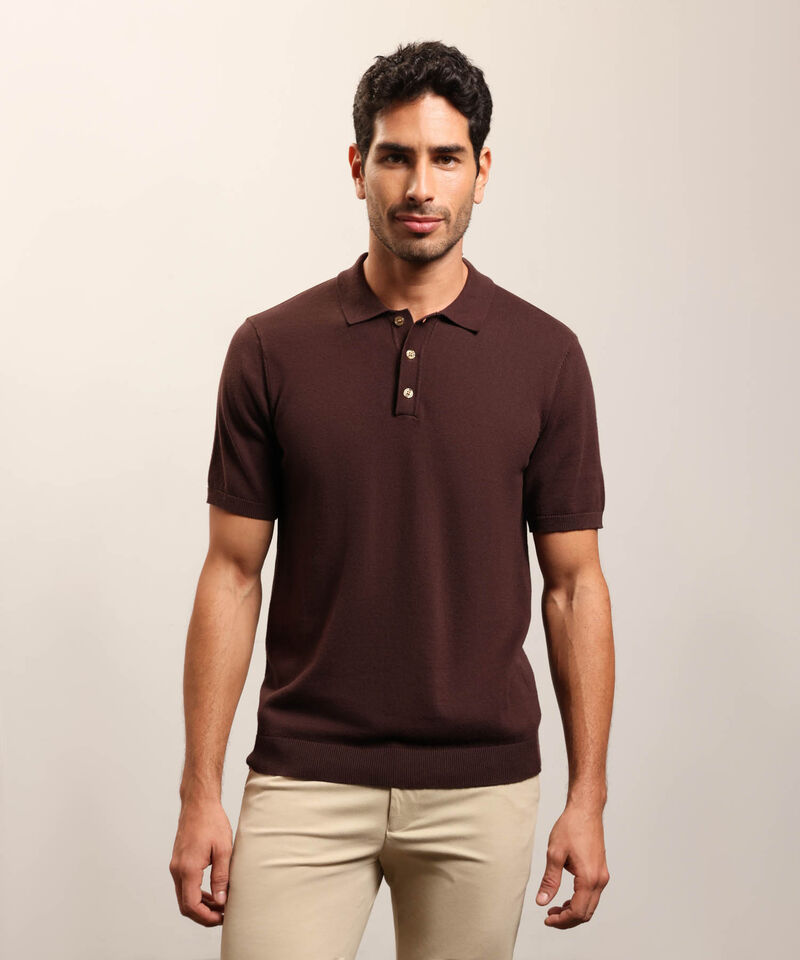 Polo De Punto Manga Corta Estilo Cl&aacute;sico Para Hombre