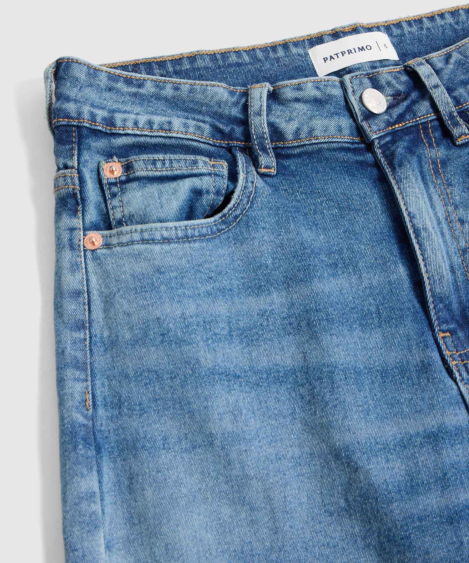 Jean Mom de Tiro Alto para Mujer