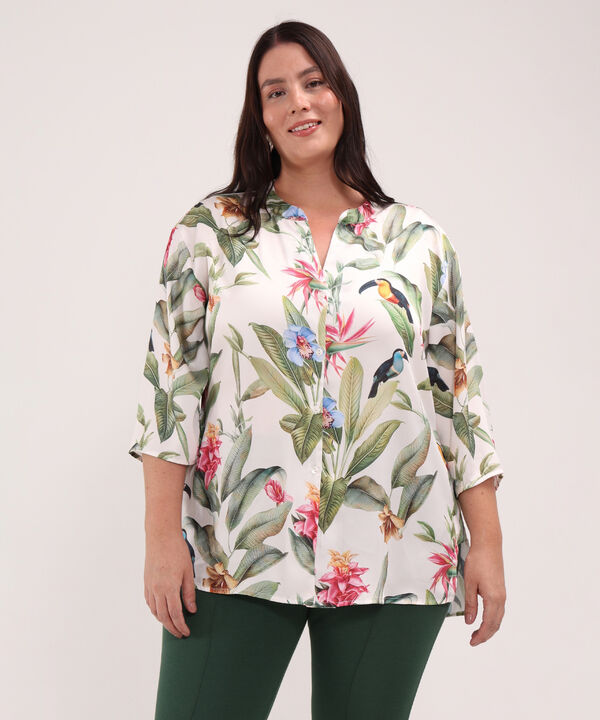 Camisa Estampada Tipo Bluson image number null