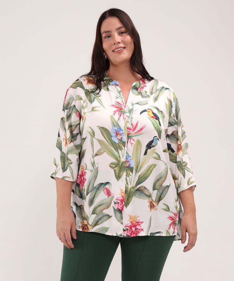 Camisa Estampada Tipo Bluson