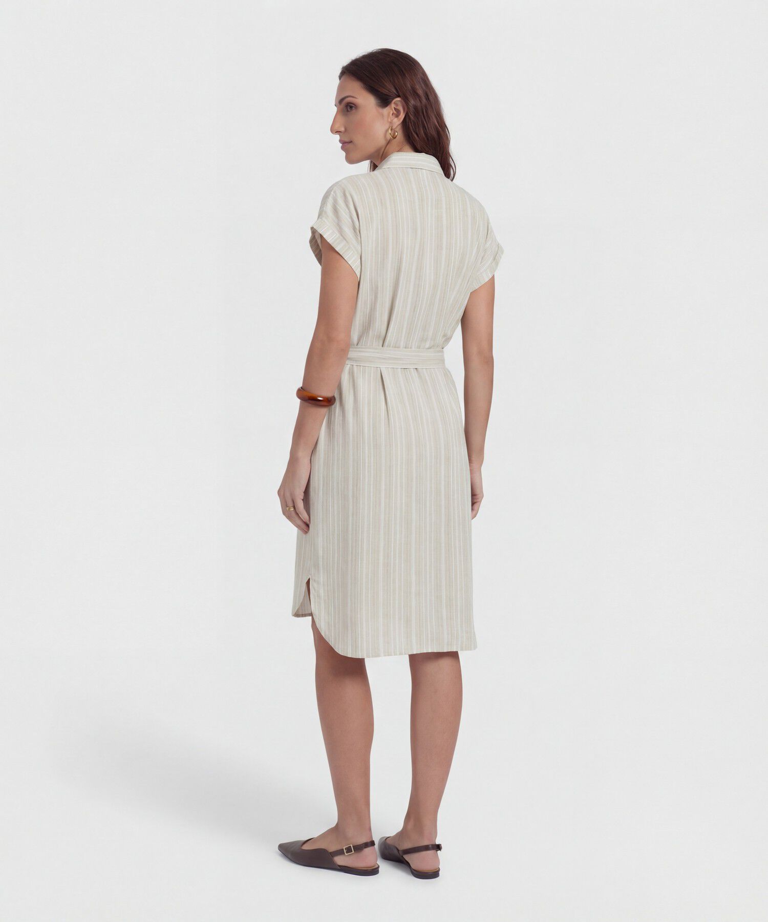 Vestido Camisero con Cintur&oacute;n para Mujer