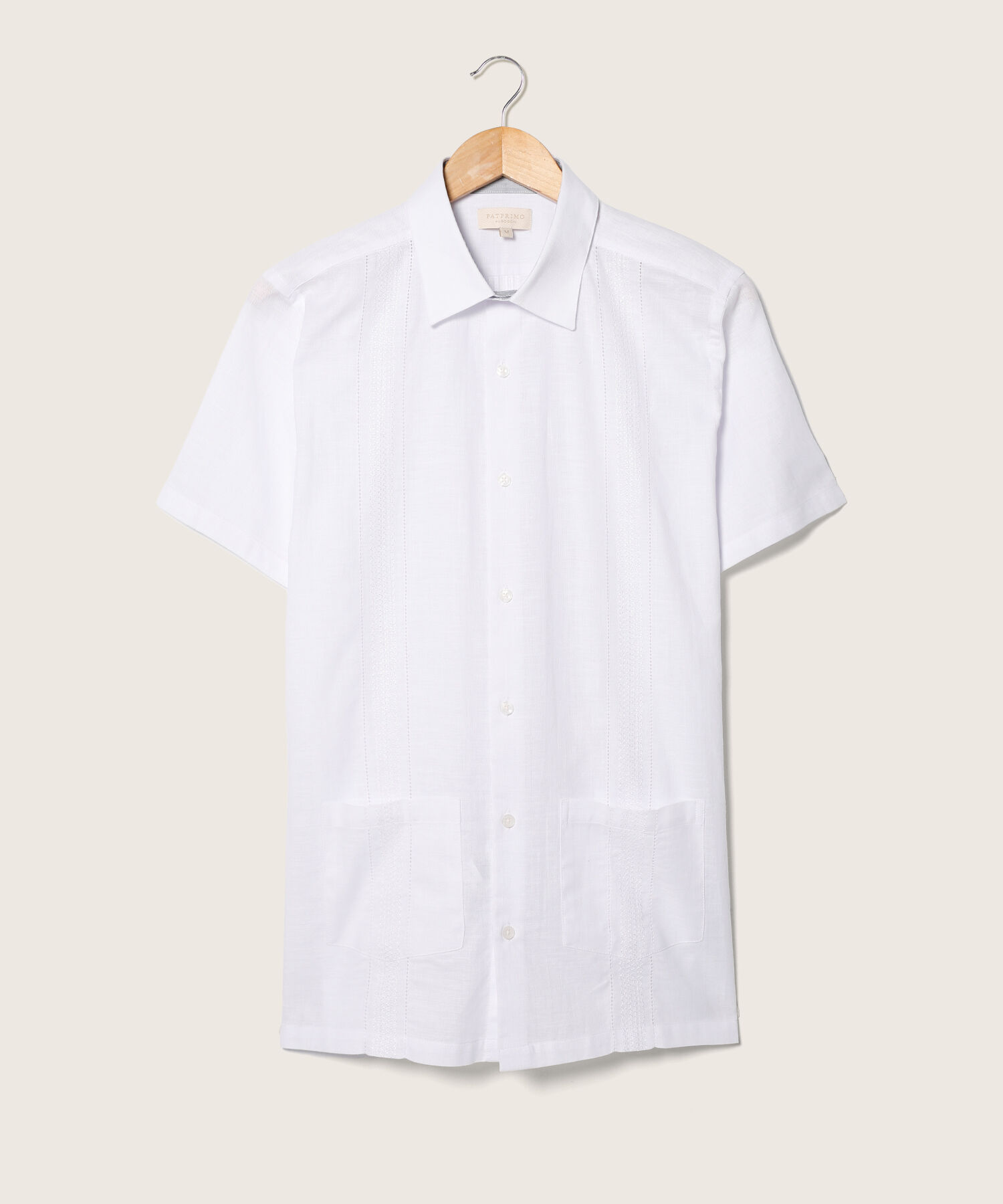 Camisa Guayabera Corta Con Bolsillo