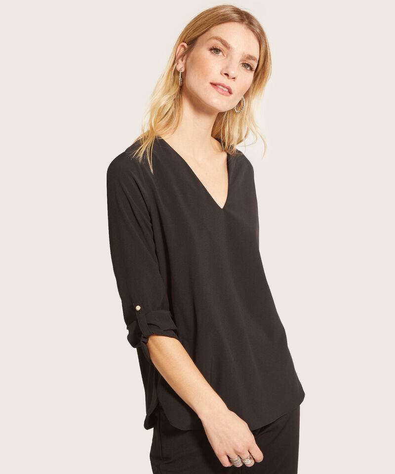 Blusa Unicolor Manga 3/4