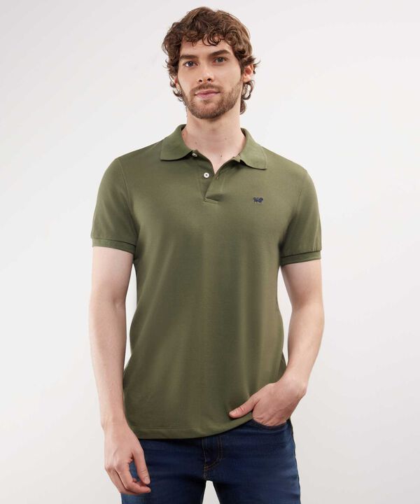 Polo Tejido Unicolor Cuello Y Puños Tejidos,Sin Bolsillo Con Hiladillo. image number null