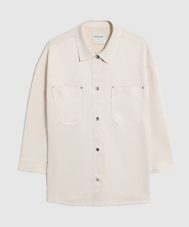 Chaqueta Tipo Sobrecamisa Con Bolsillos Mujer Curvy