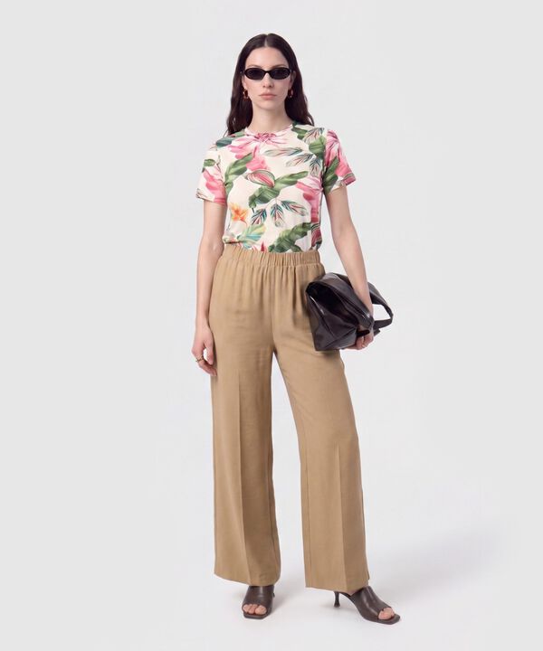 Pantal&oacute;n Fluido con Pretina Para Mujer