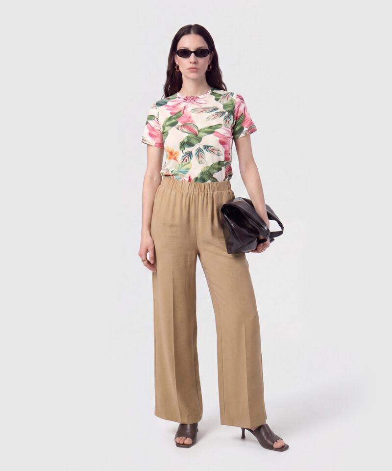 Pantal&oacute;n Fluido con Pretina Para Mujer