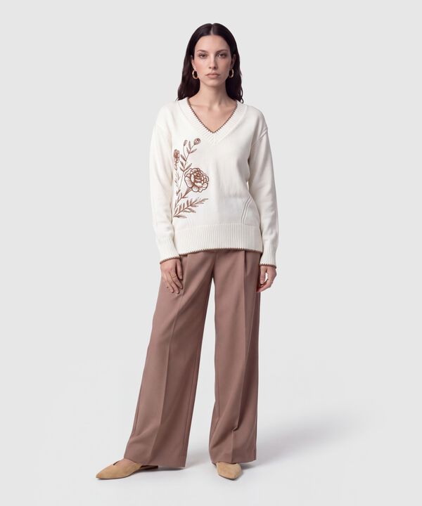 Saco Tejido Cuello En V Para Mujer