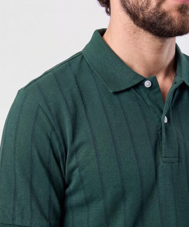 Polo Con Relieve Vertical Para Hombre