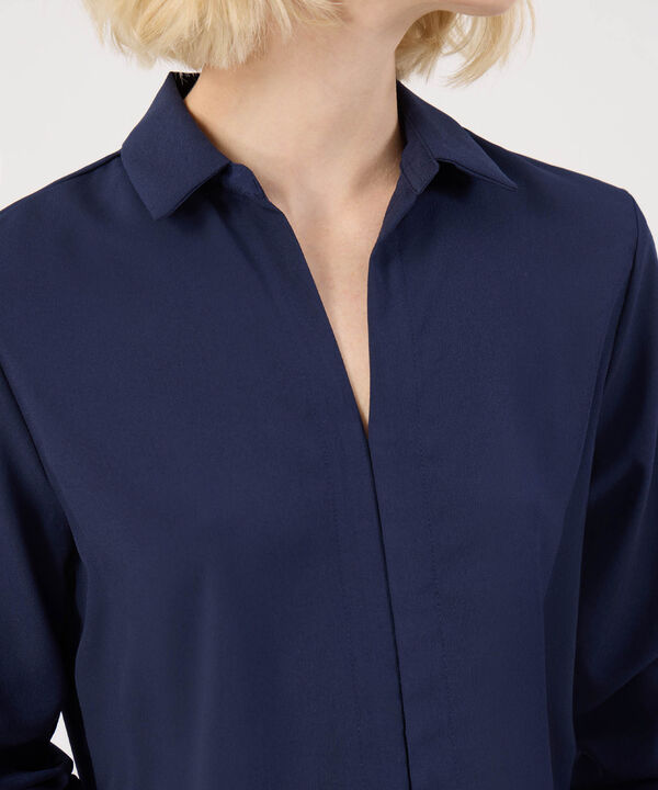 Camisa Unicolor Con Cierre Interno image number null