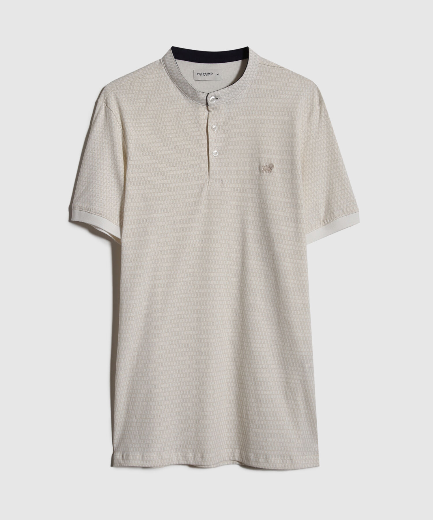 Polo Estampada, Cuello Mao