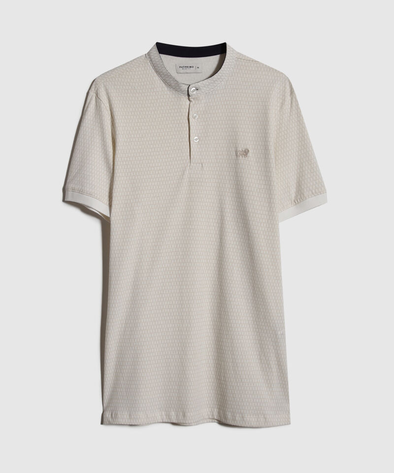 Polo Estampada, Cuello Mao