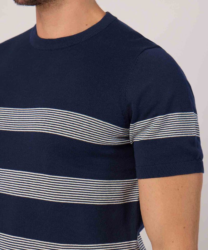 Camiseta A Rayas Manga Corta 