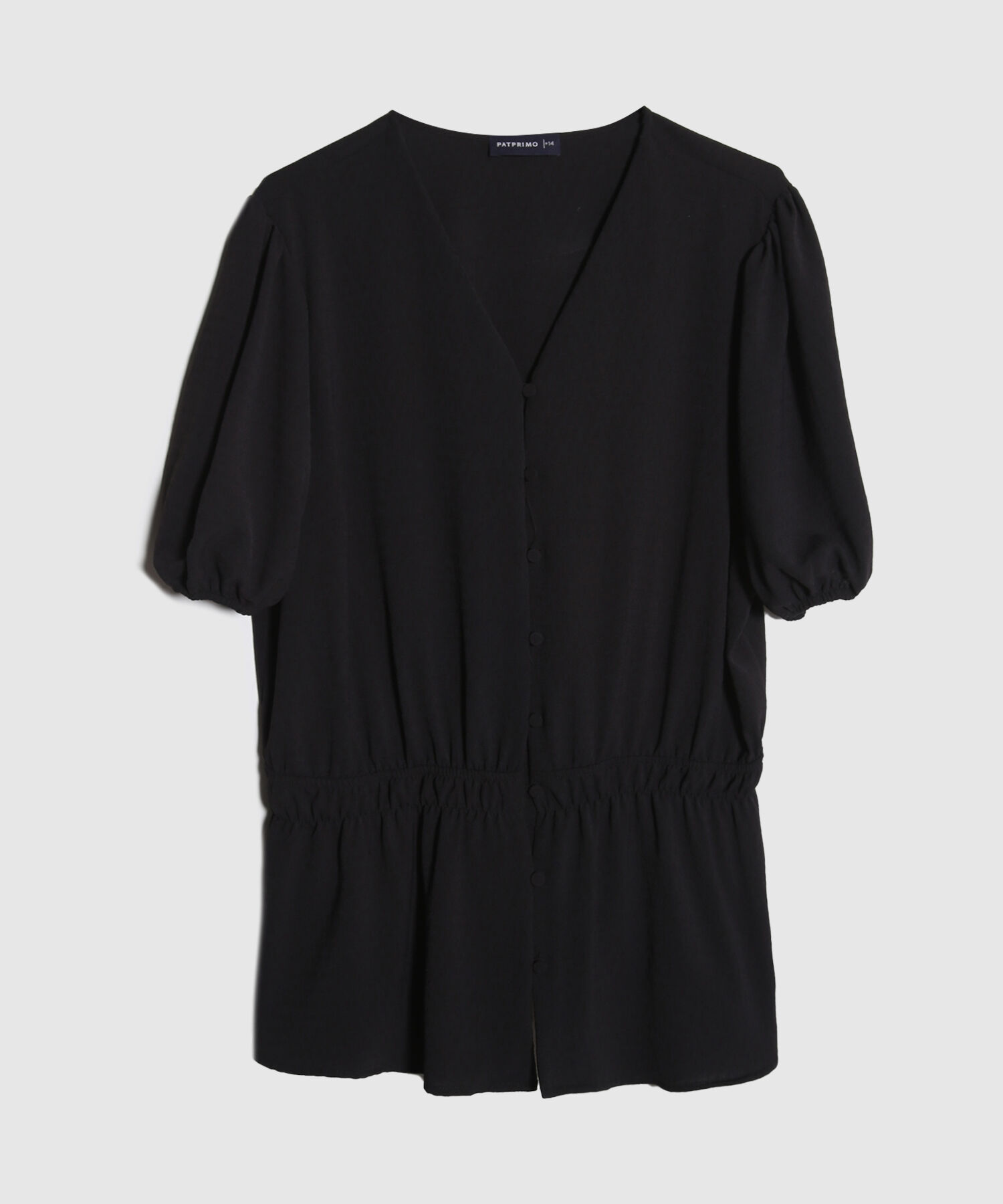 Blusa Unicolor Manga Al Codo