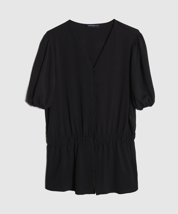 Blusa Unicolor Manga Al Codo