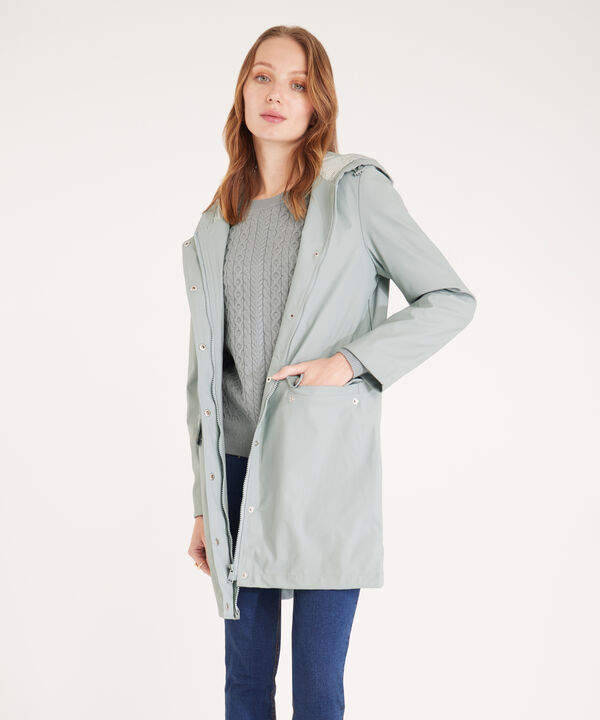 Parka Impermeable Con Capucha Para Mujer