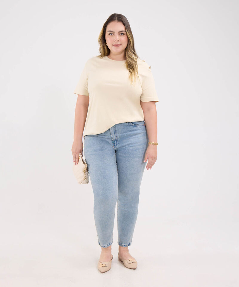 Camiseta con Botones Náuticos