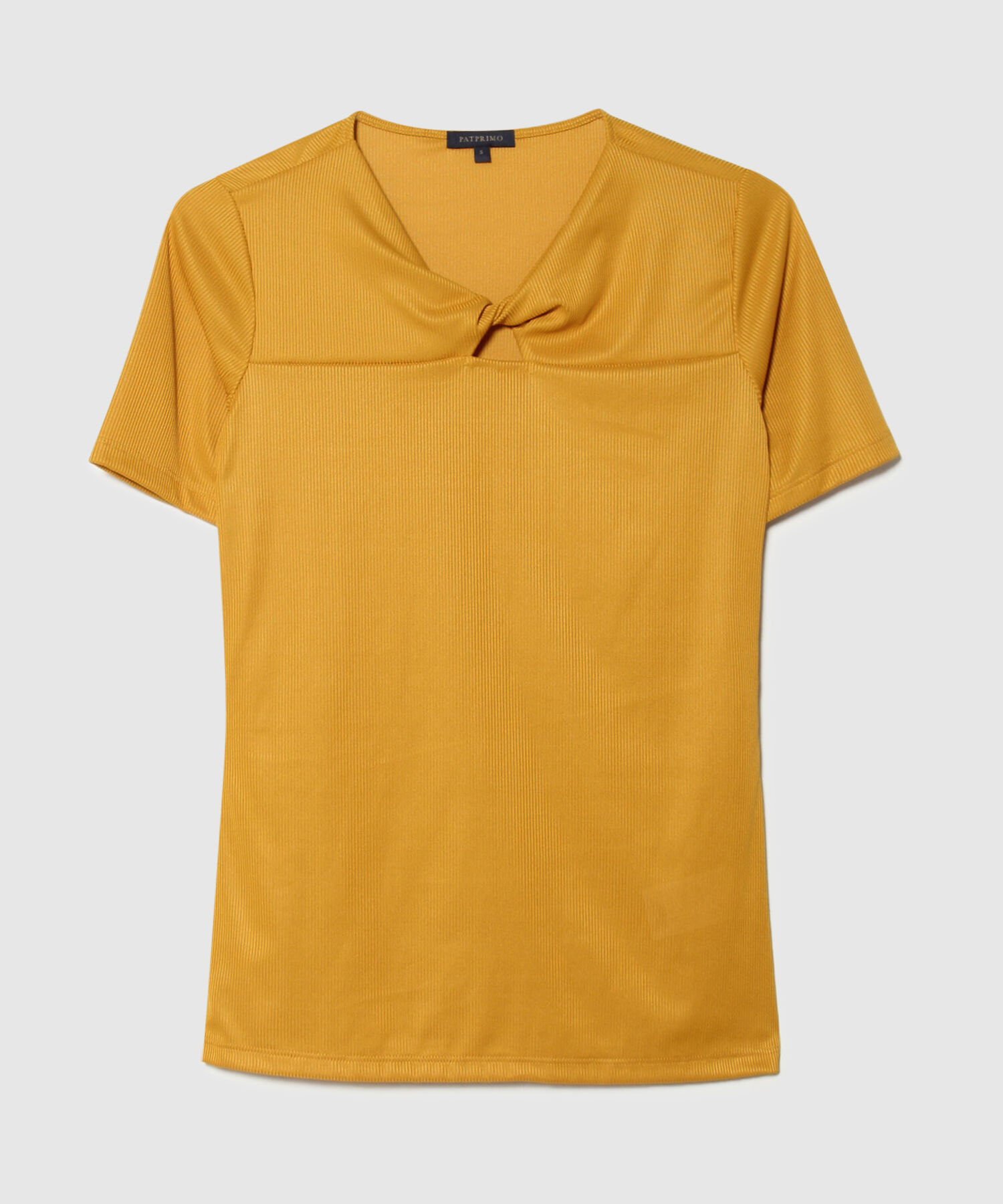 Camiseta Manga Corta con Escote Entorchado