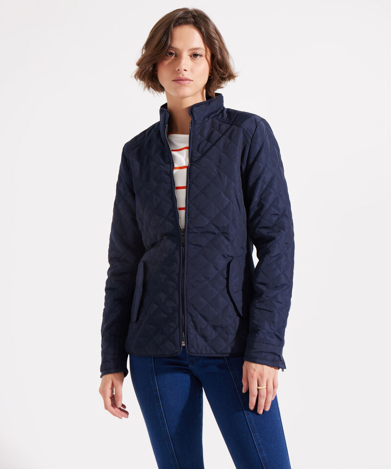 Chaqueta Acolchada Con Cierre Para Mujer