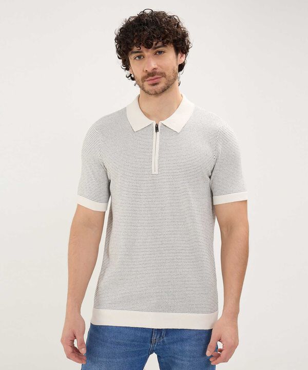 Polo Cuello Tejido Con Cremallera image number null
